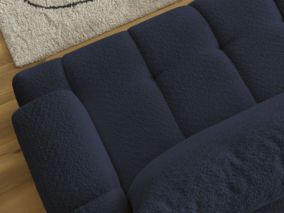 Canapé d'angle convertible FUJI tissu bouclette - Angle gauche