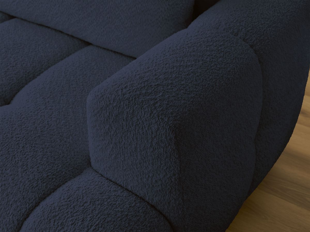 Canapé d'angle convertible FUJI tissu bouclette - Angle gauche