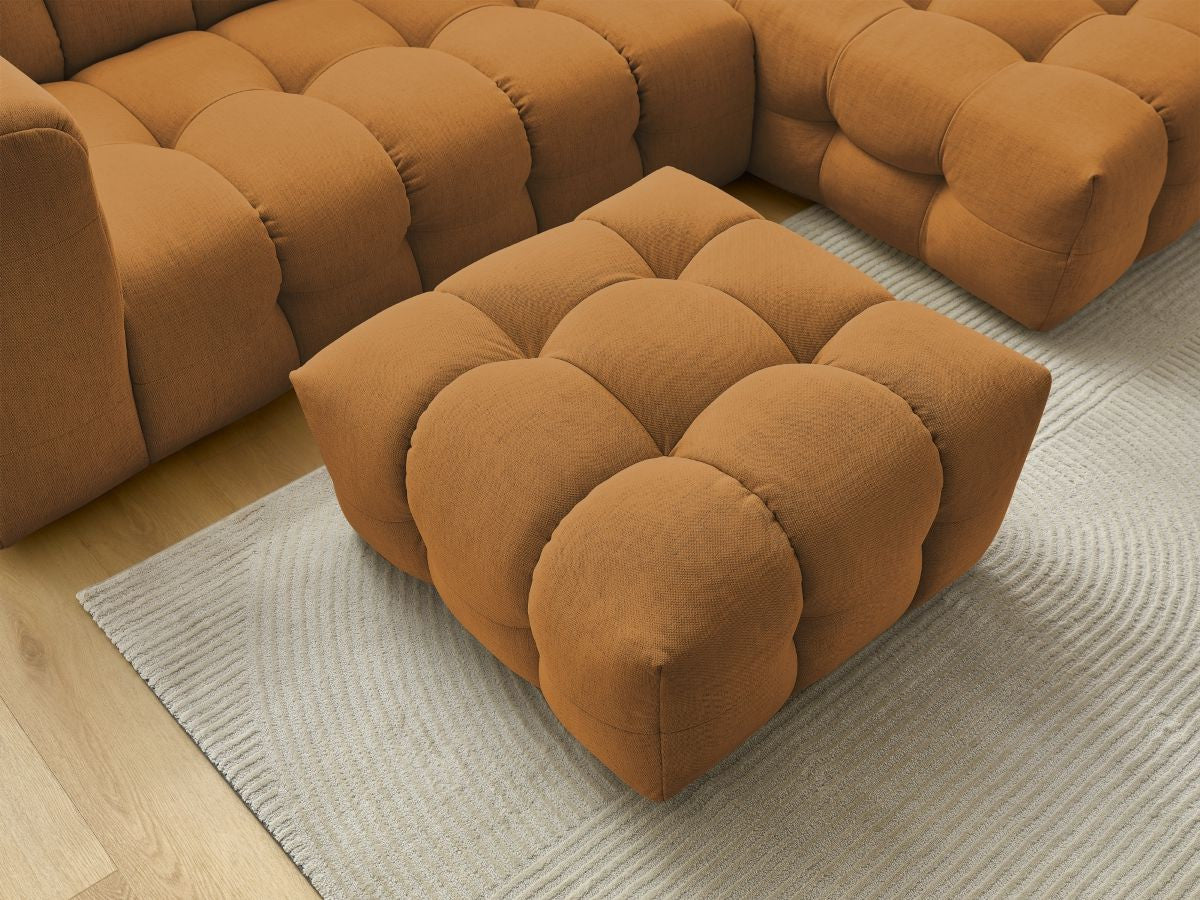 Canapé d'angle fixe CLOUD avec pouf Angle droit