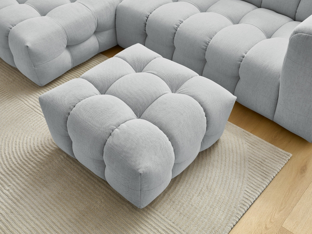 Canapé d'angle fixe CLOUD avec pouf Angle gauche