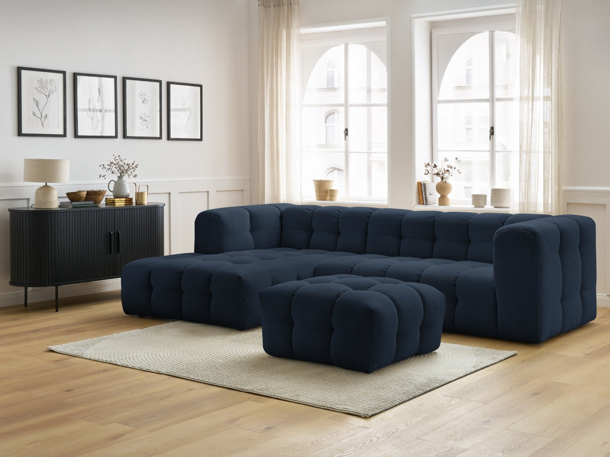 Canapé d'angle fixe CLOUD avec pouf Angle gauche