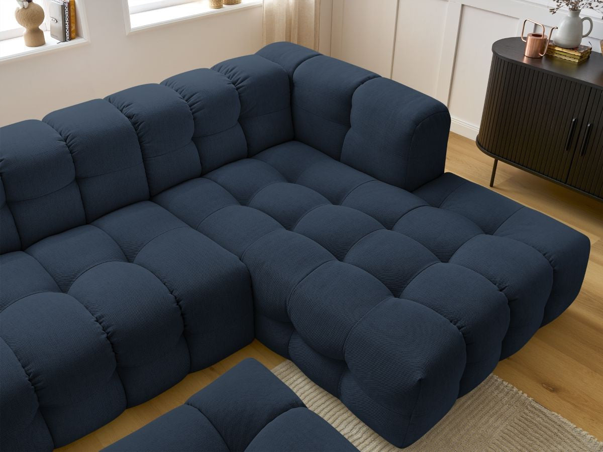 Canapé d'angle fixe CLOUD avec pouf Angle droit