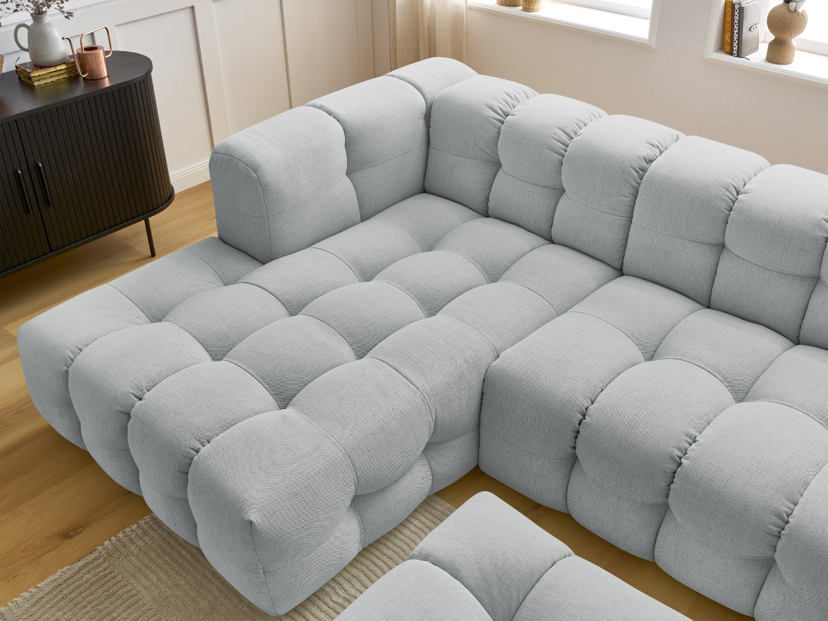 Canapé d'angle fixe CLOUD avec pouf Angle gauche