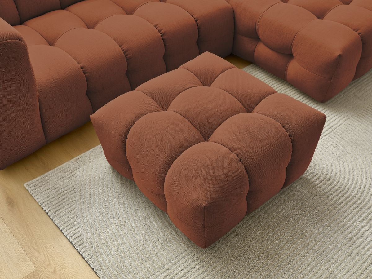 Canapé d'angle fixe CLOUD avec pouf Angle droit