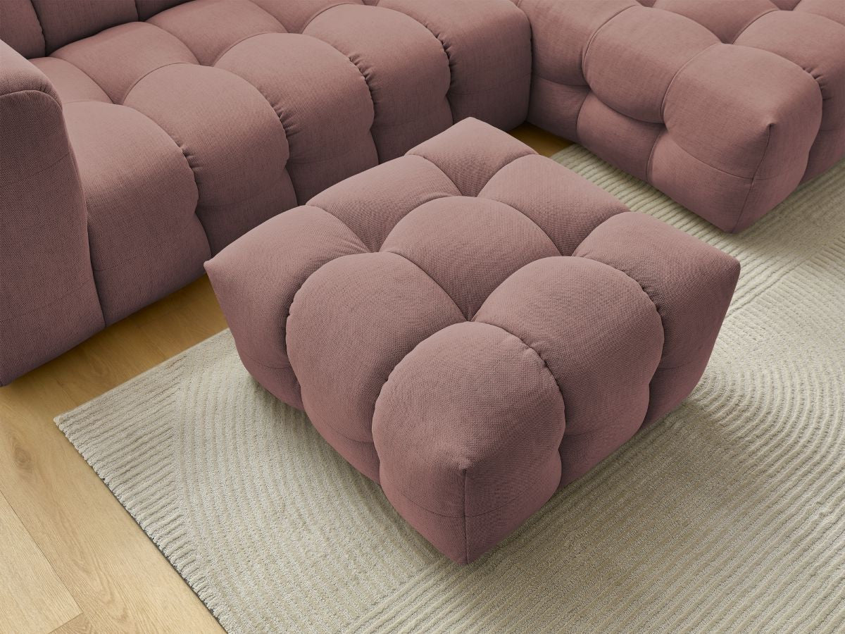 Canapé d'angle fixe CLOUD avec pouf Angle droit