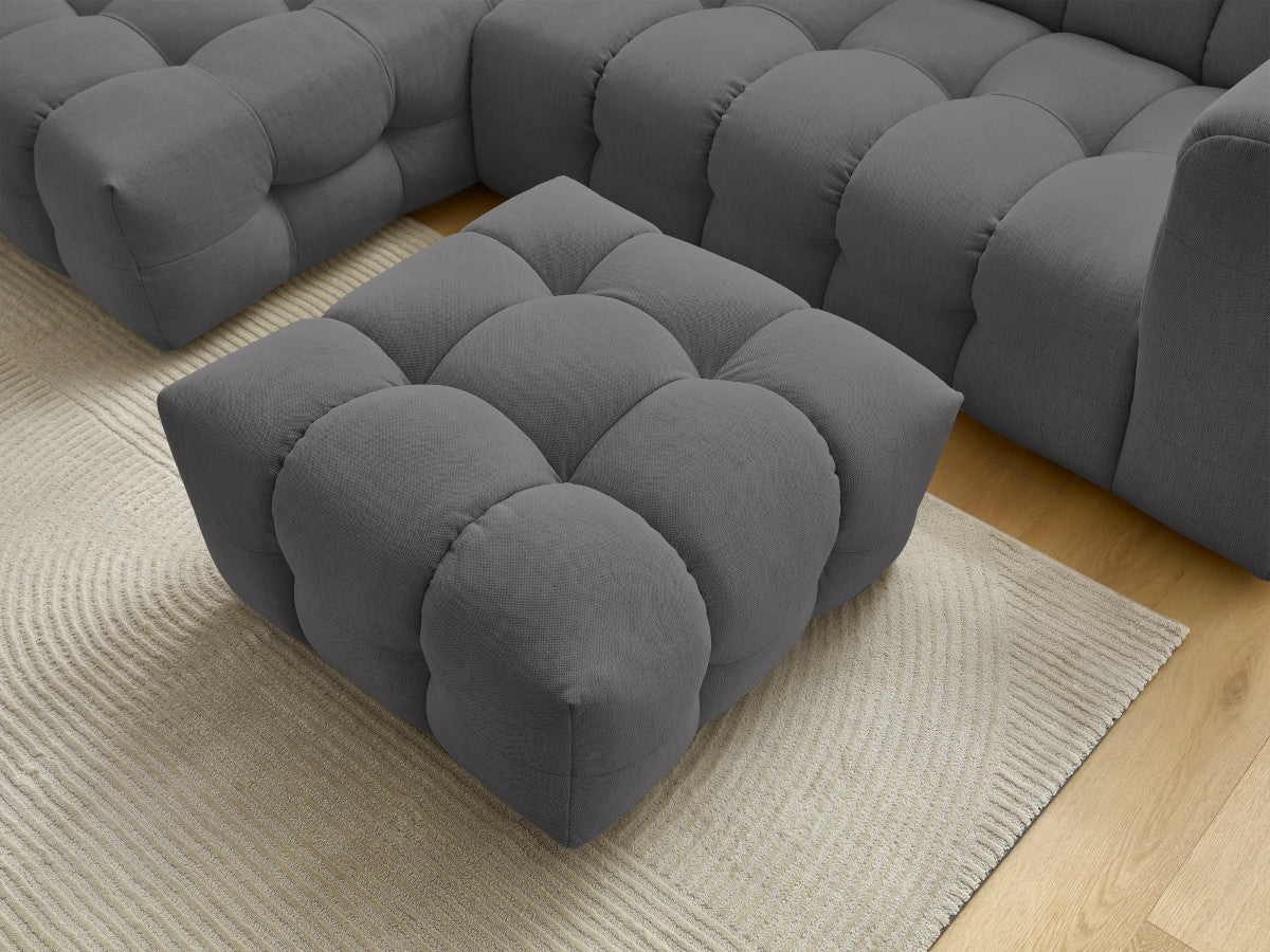 Canapé d'angle fixe CLOUD avec pouf Angle gauche