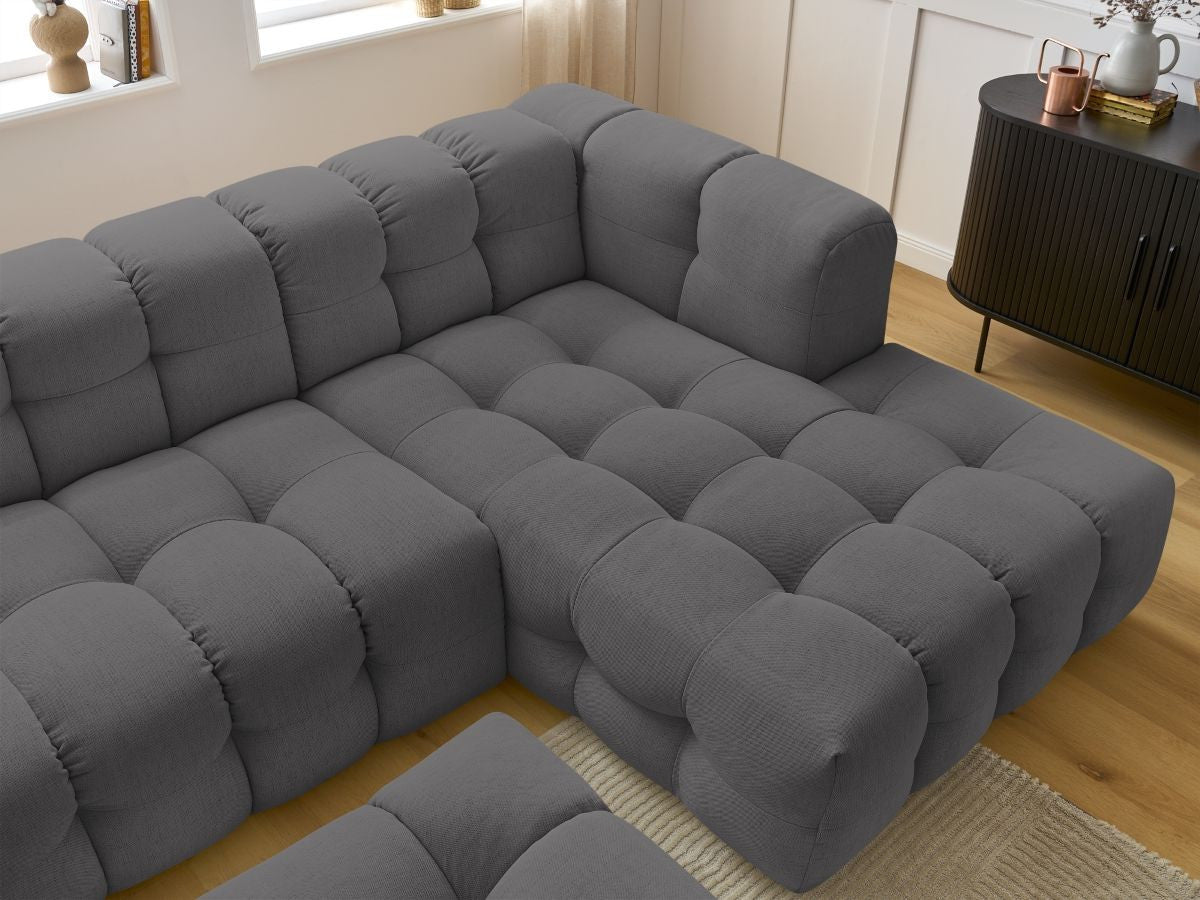 Canapé d'angle fixe CLOUD avec pouf Angle droit