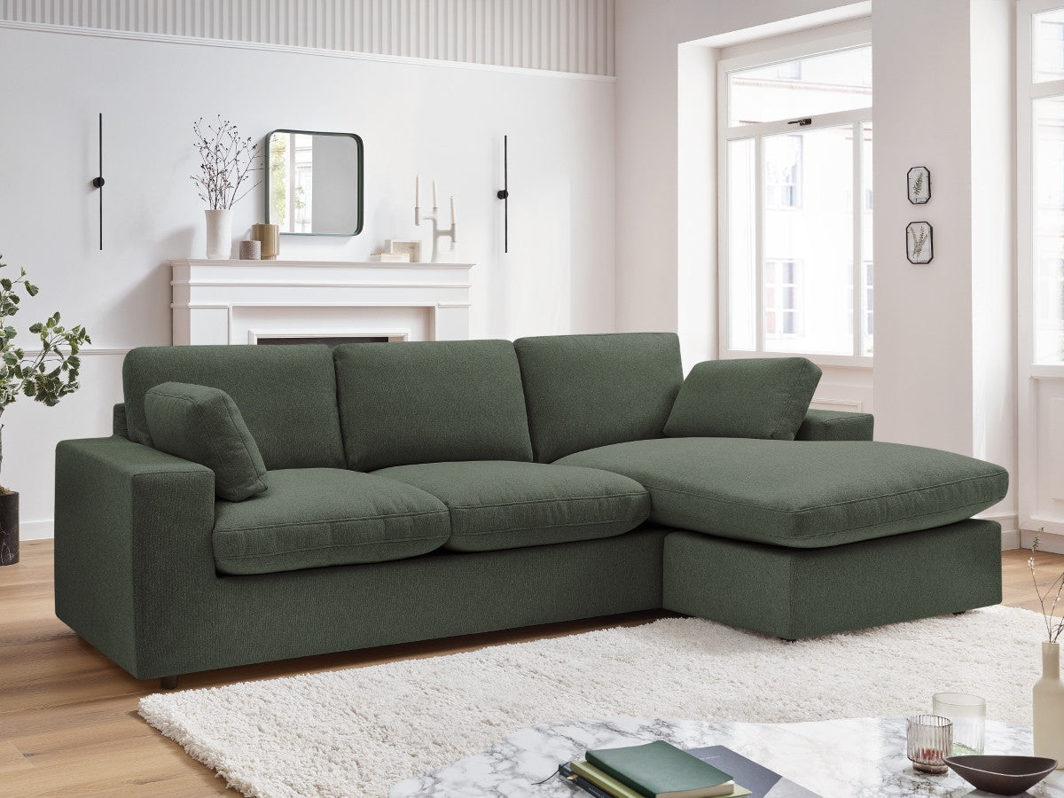Canapé d'angle fixe réversible compact BELAIR