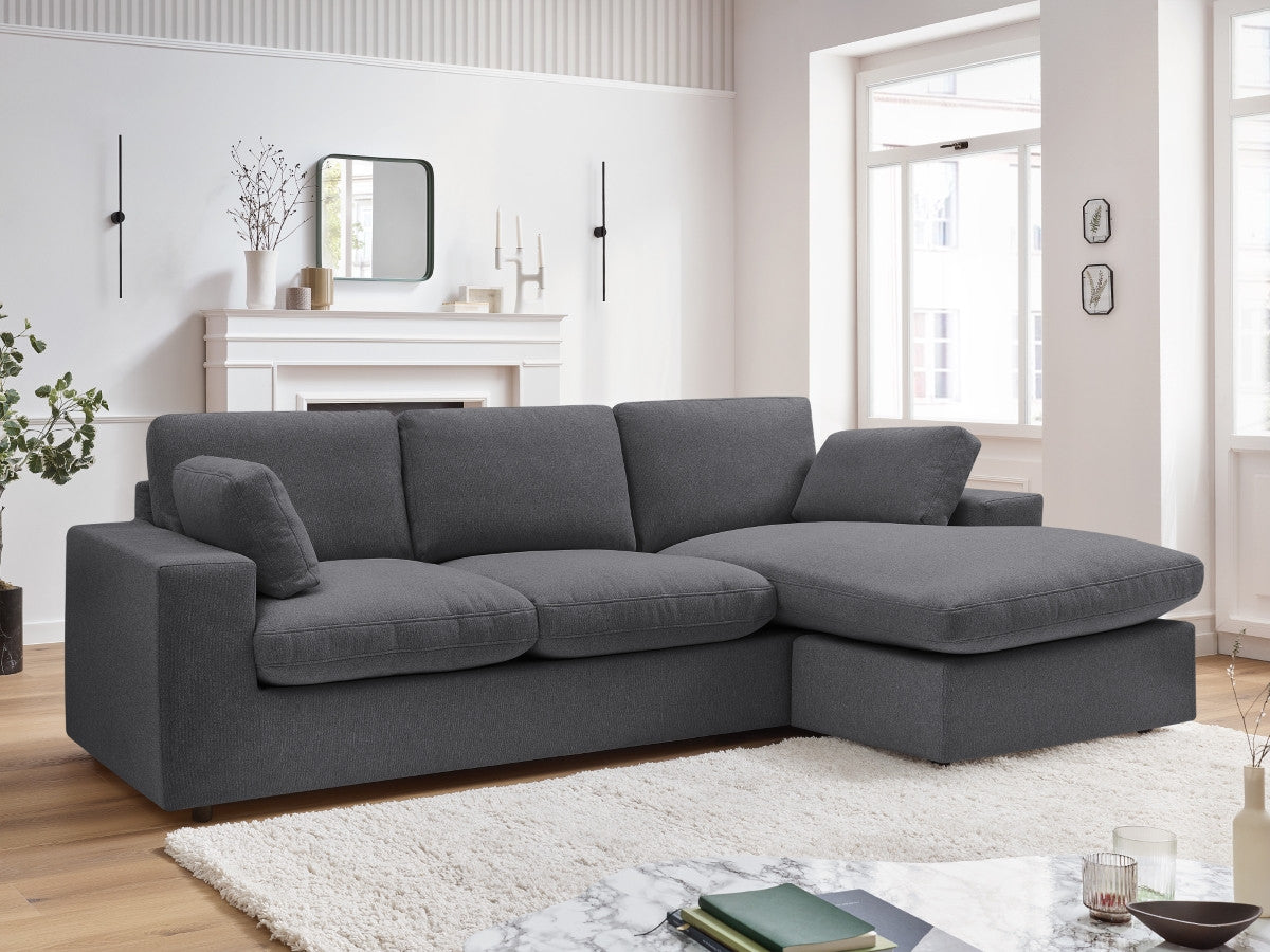 Canapé d'angle fixe réversible compact BELAIR