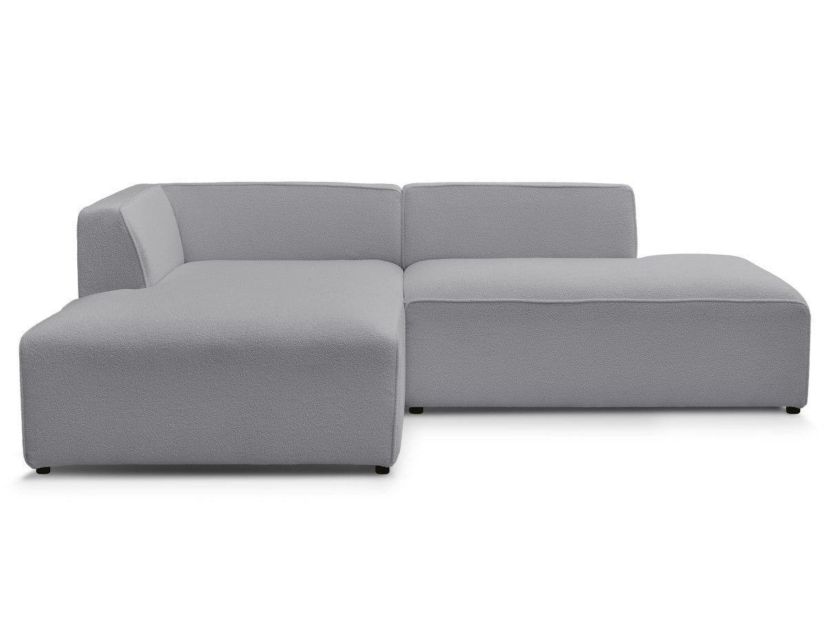 Canapé d'angle fixe MEGEVE tissu bouclette Angle gauche