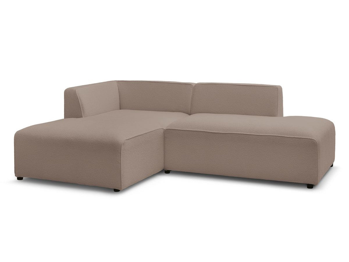 Canapé d'angle fixe MEGEVE tissu bouclette Angle droit