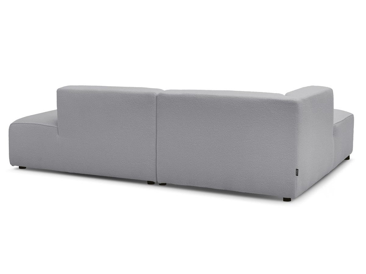 Canapé d'angle fixe MEGEVE tissu bouclette Angle gauche