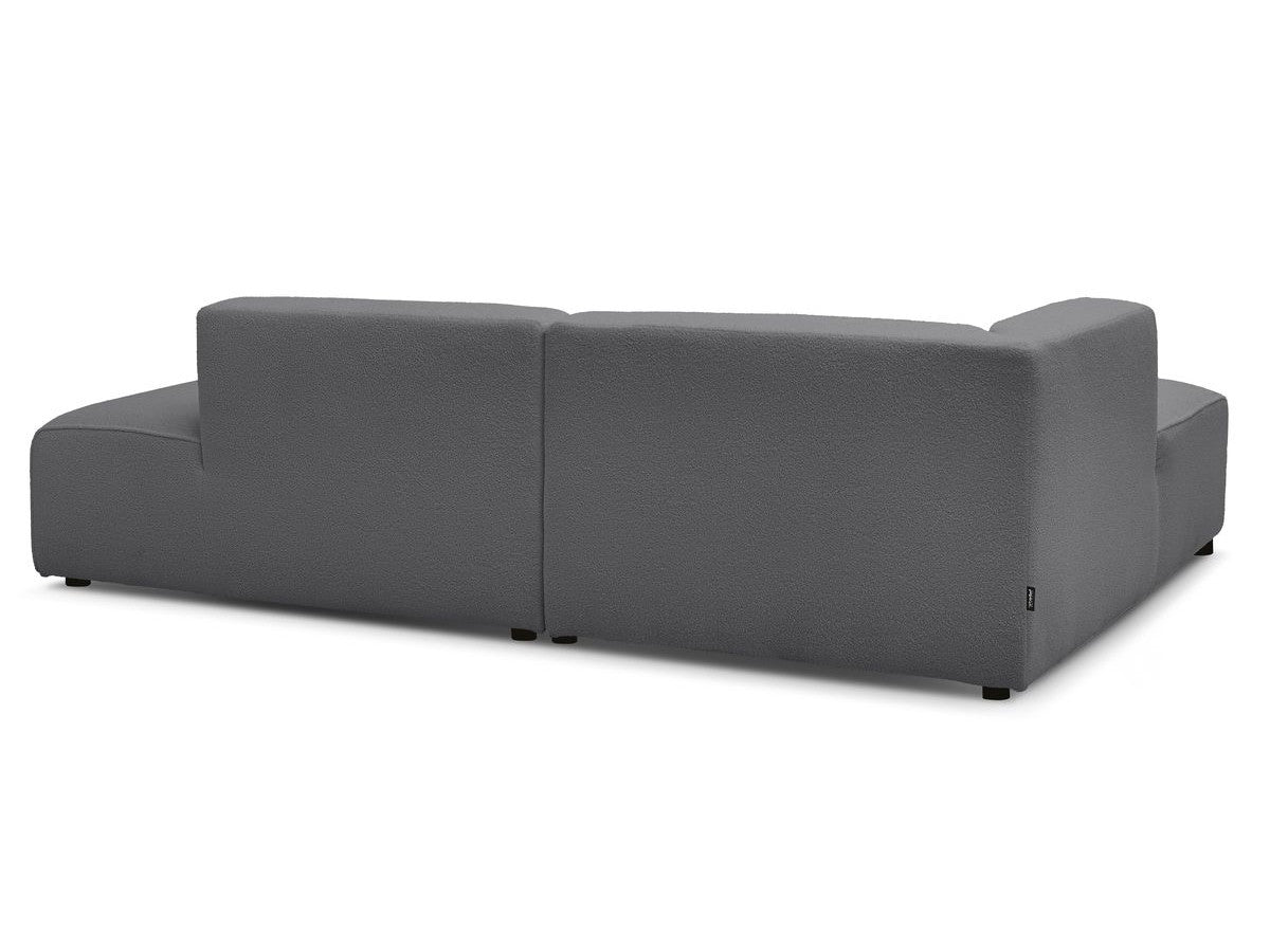 Canapé d'angle fixe MEGEVE tissu bouclette Angle droit