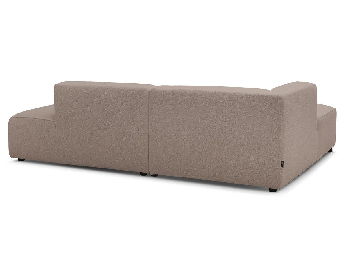 Canapé d'angle fixe MEGEVE tissu bouclette Angle droit