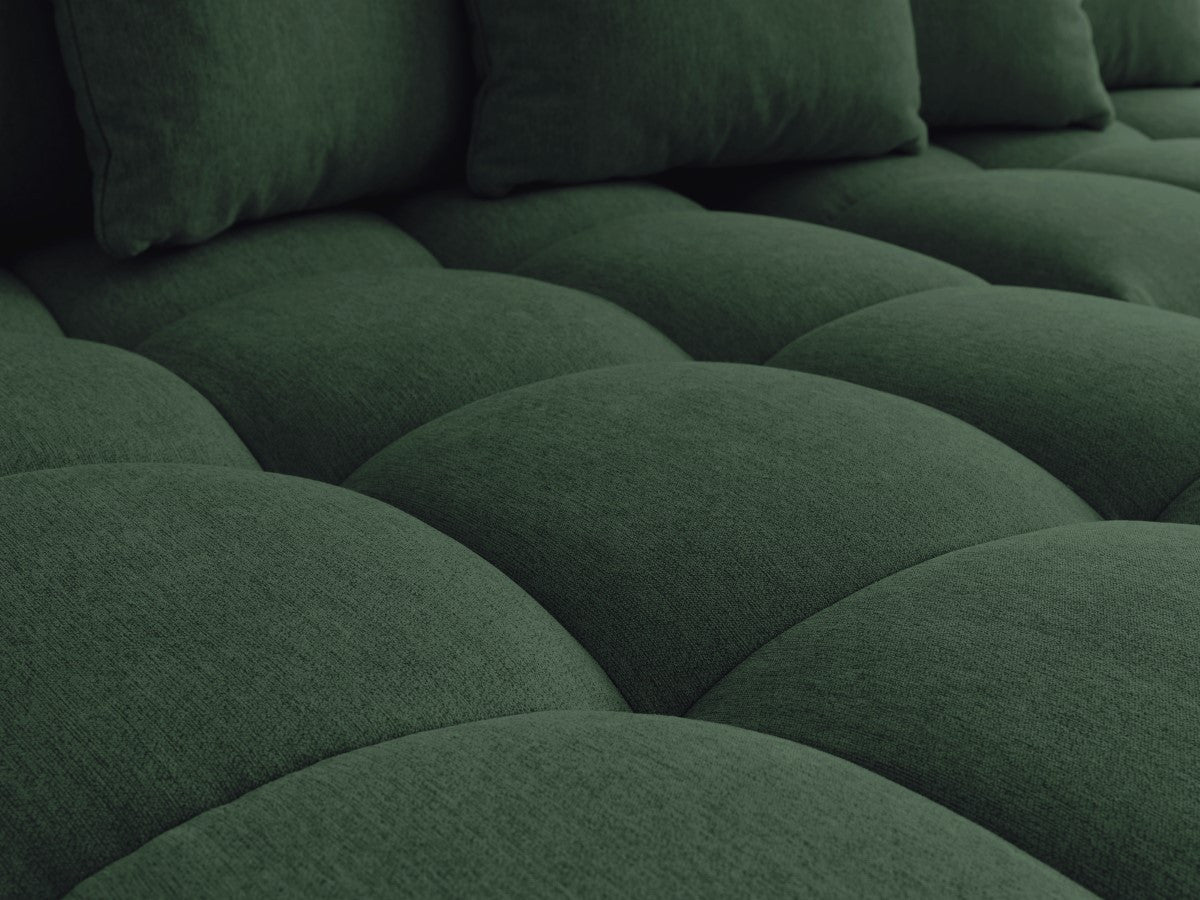 Canapé d'angle fixe MONT-BLANC tissu avec pouf Angle gauche