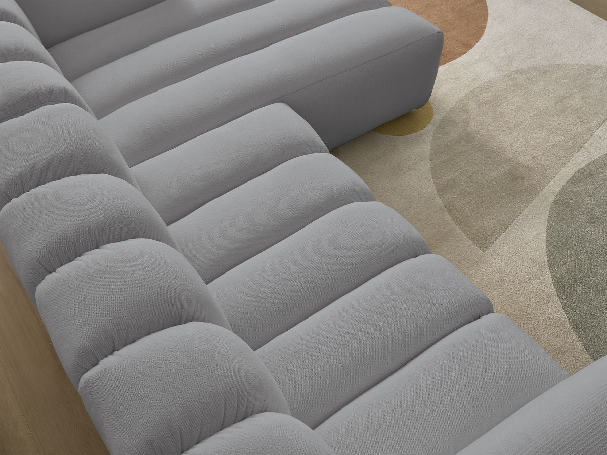 Canapé d'angle fixe TALIA tissu chiné - Angle droit