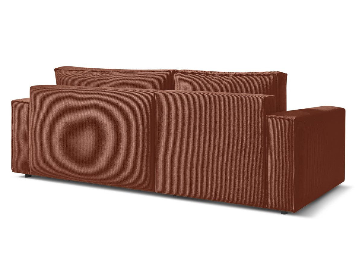 Canapé d'angle réversible convertible coffre NIHAD velours côtelé