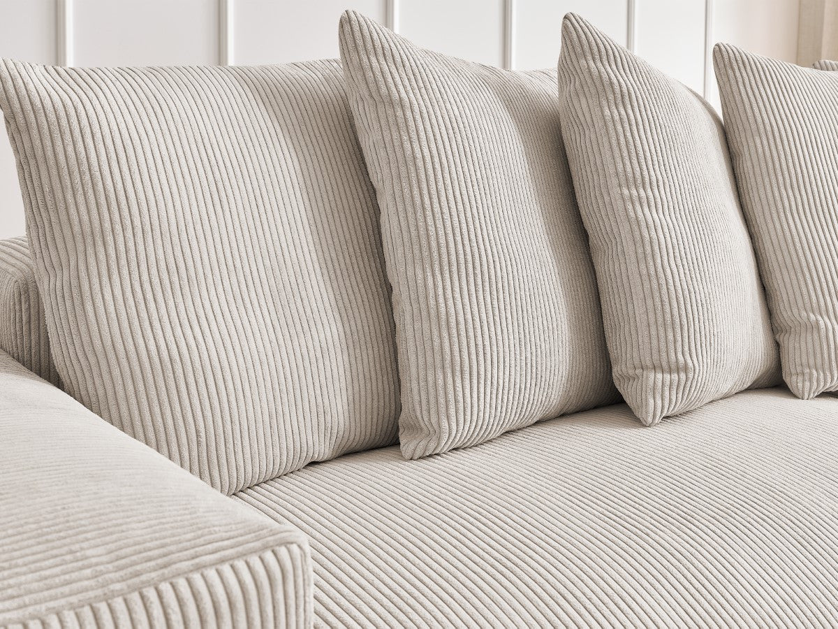 Canapé d'angle réversible VOLTAIRE velours côtelé