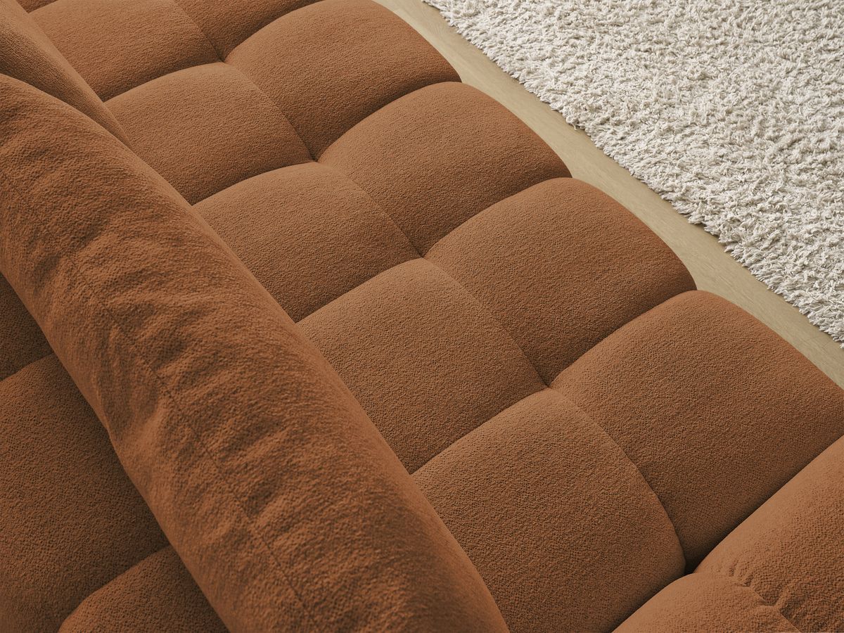 Canapé droit convertible coffre EVEREST tissu chiné - 2 coussins