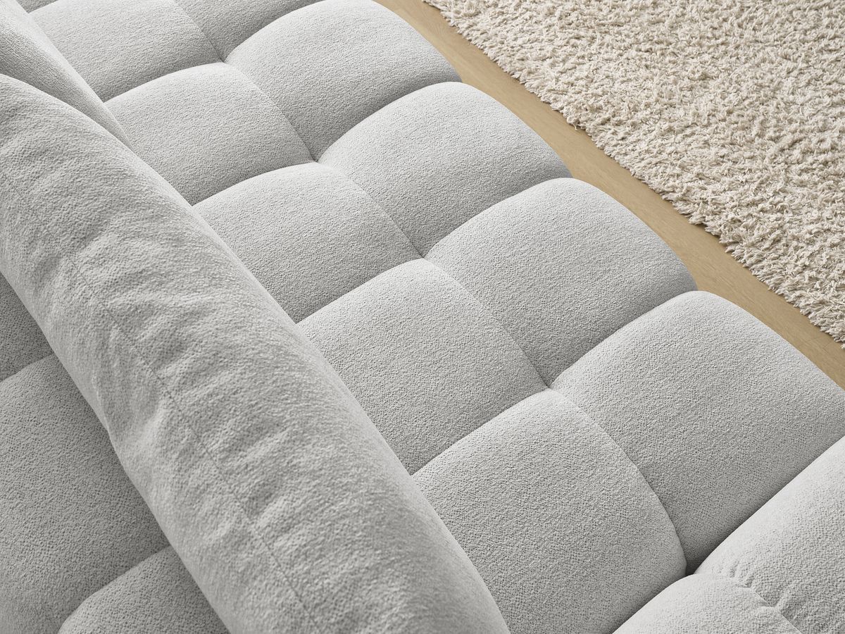 Canapé droit convertible coffre EVEREST tissu chiné - 2 coussins