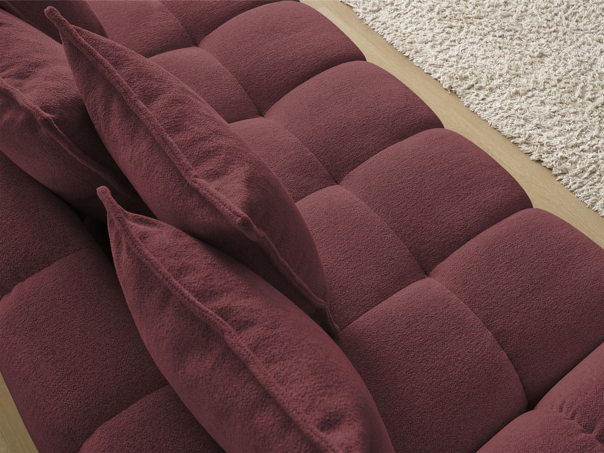 Canapé droit convertible coffre EVEREST tissu chiné - 5 coussins