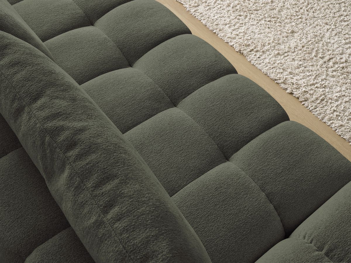 Canapé droit convertible coffre EVEREST tissu chiné - 2 coussins
