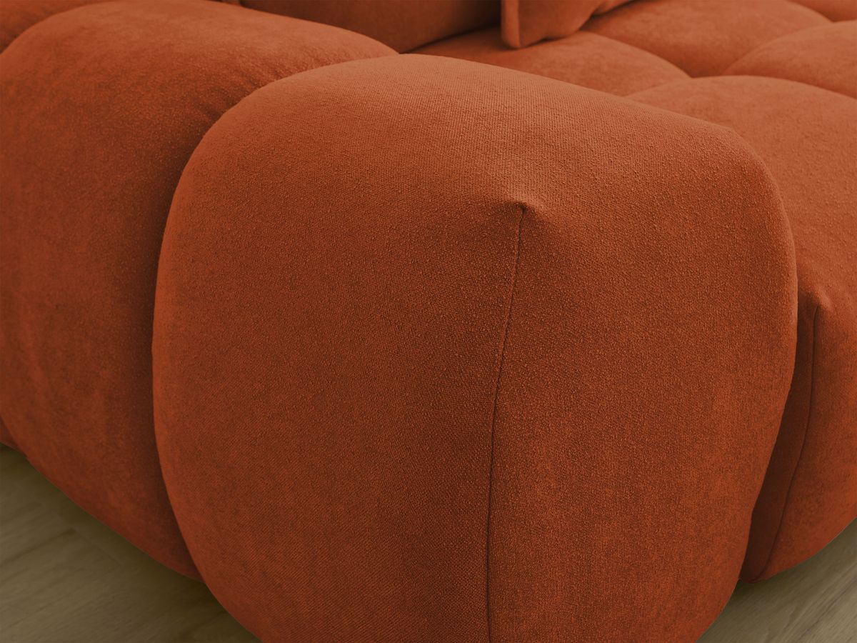 Canapé droit convertible coffre EVEREST tissu texturé - 5 coussins