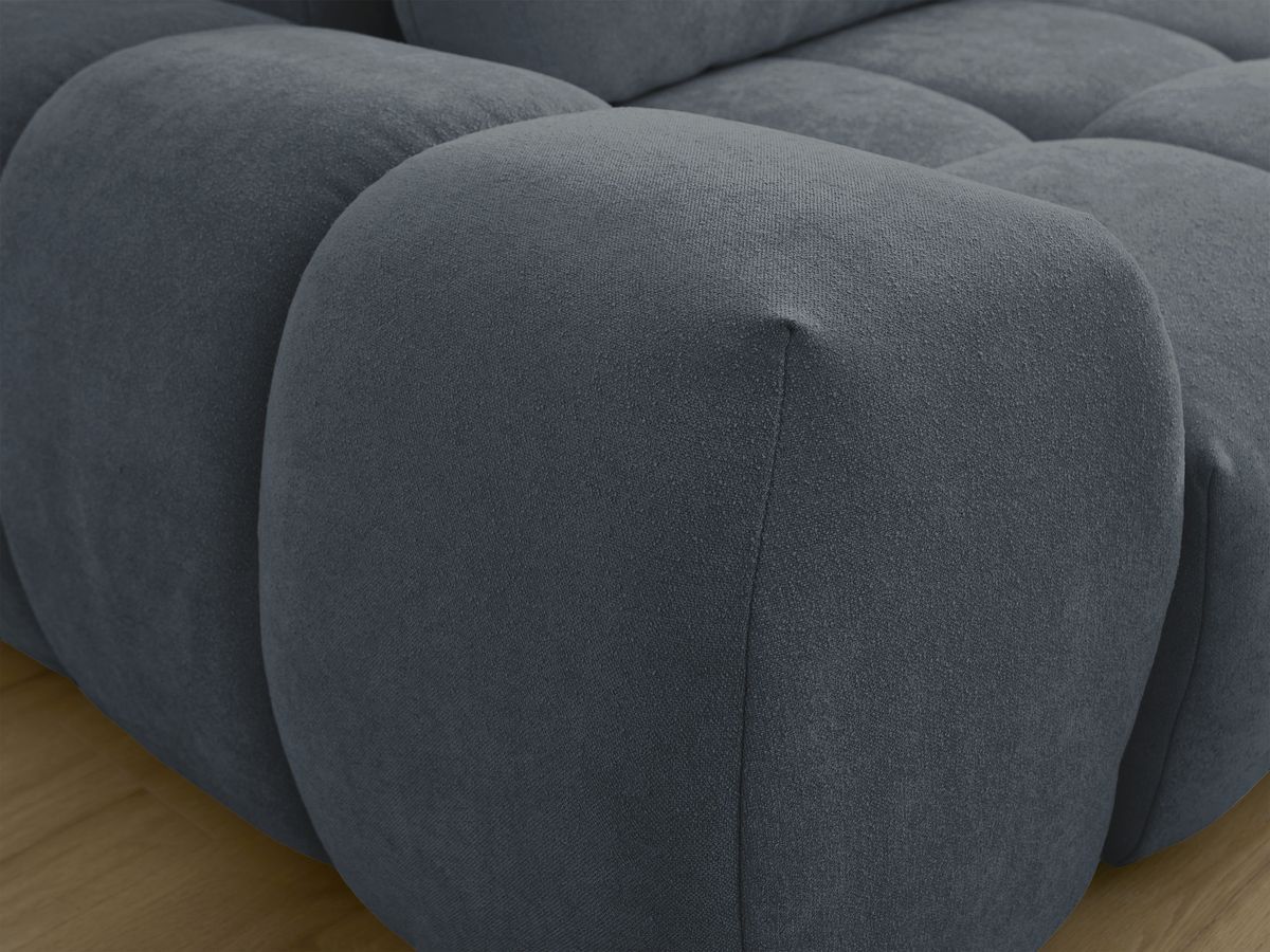 Canapé droit convertible coffre EVEREST tissu texturé - 2 coussins