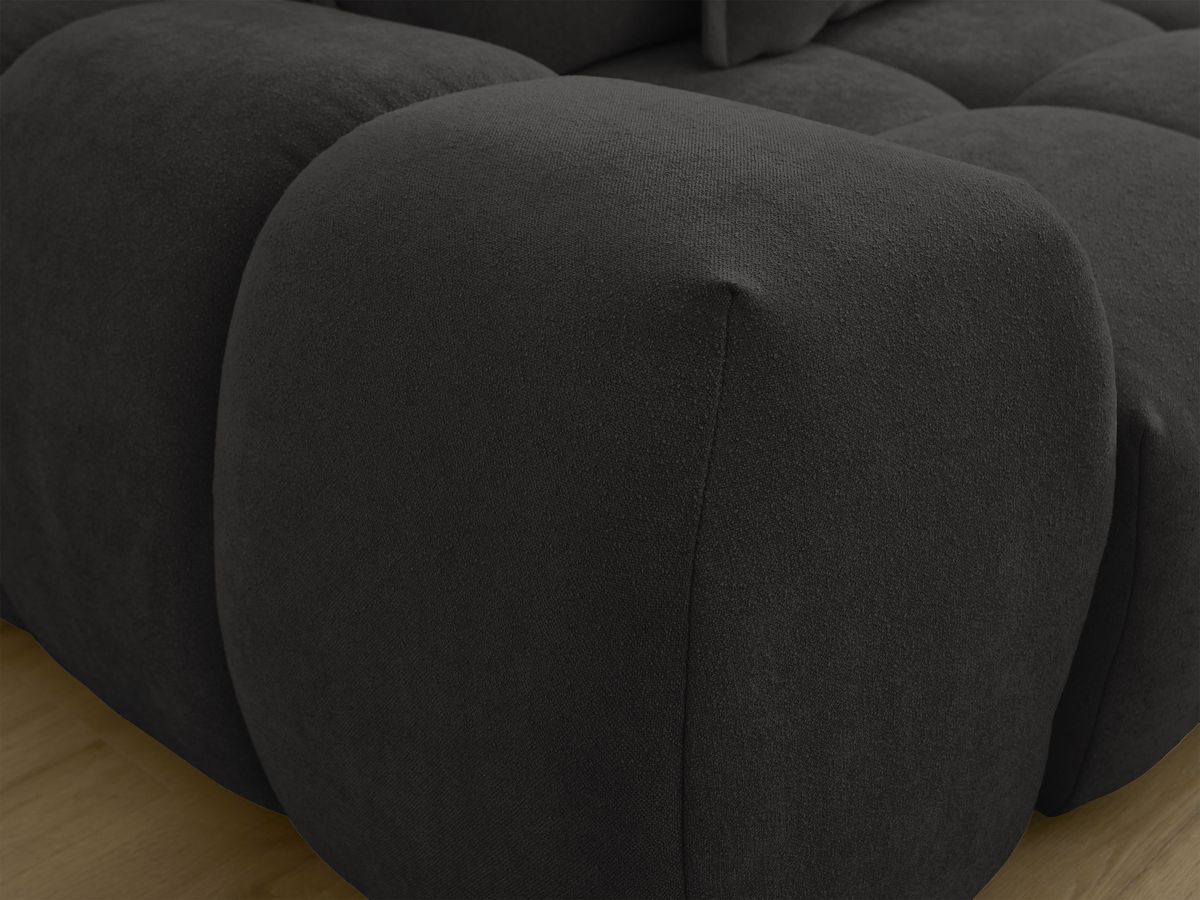 Canapé droit convertible coffre EVEREST tissu texturé - 5 coussins