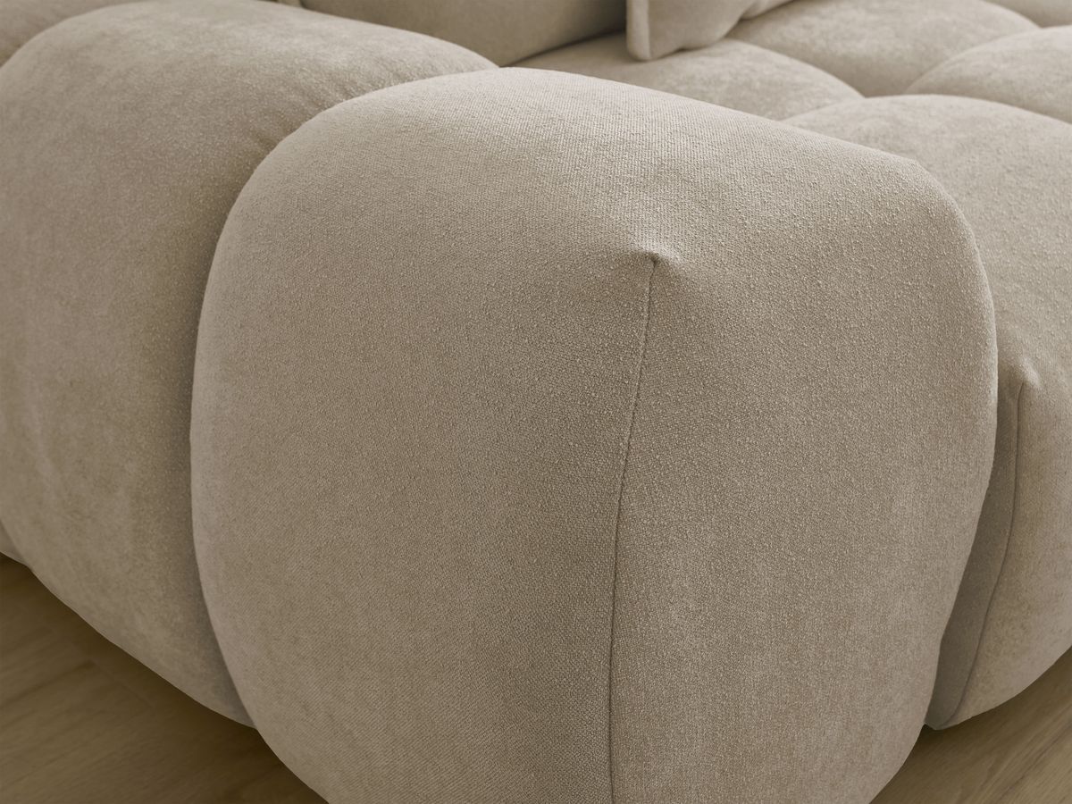 Canapé droit convertible coffre EVEREST tissu texturé - 5 coussins