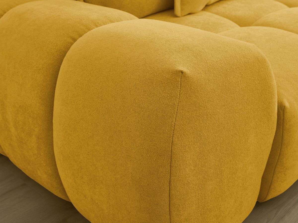 Canapé droit convertible coffre EVEREST tissu texturé - 5 coussins