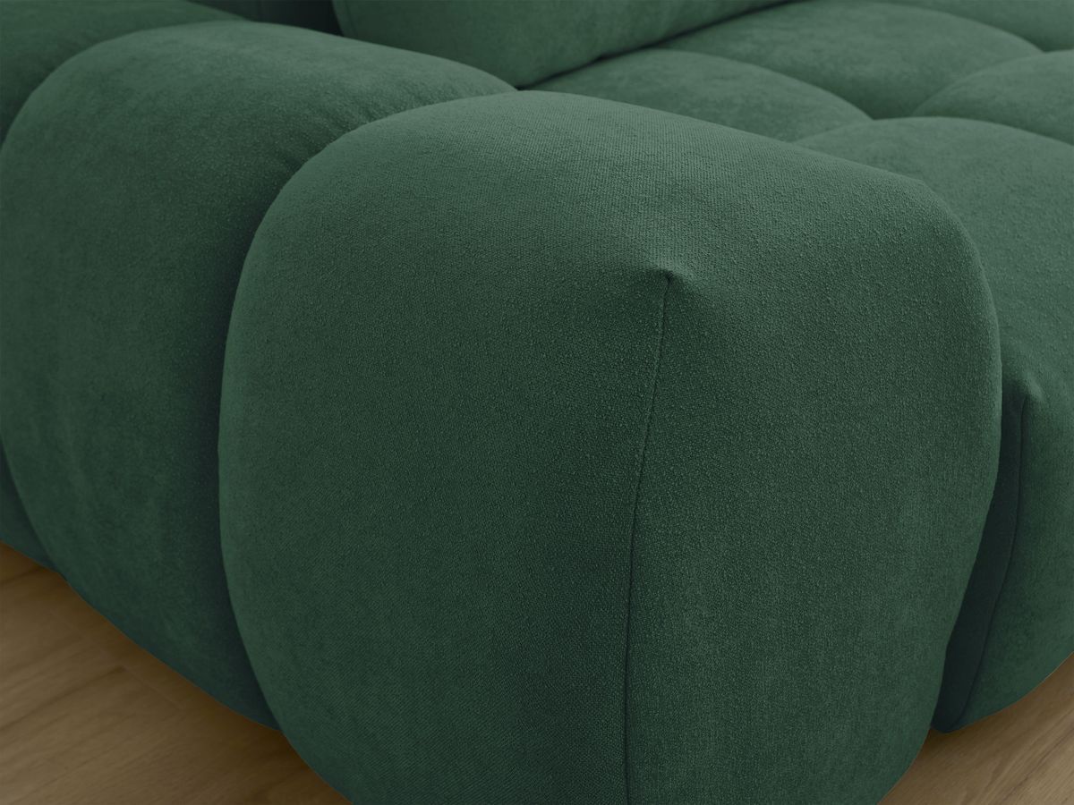 Canapé droit convertible coffre EVEREST tissu texturé - 2 coussins