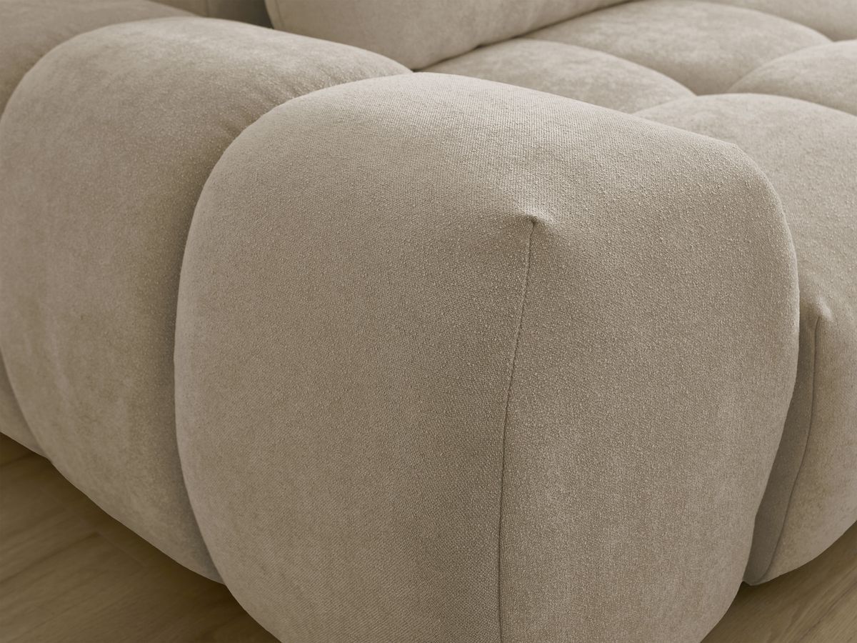 Canapé droit convertible coffre EVEREST tissu texturé - 2 coussins