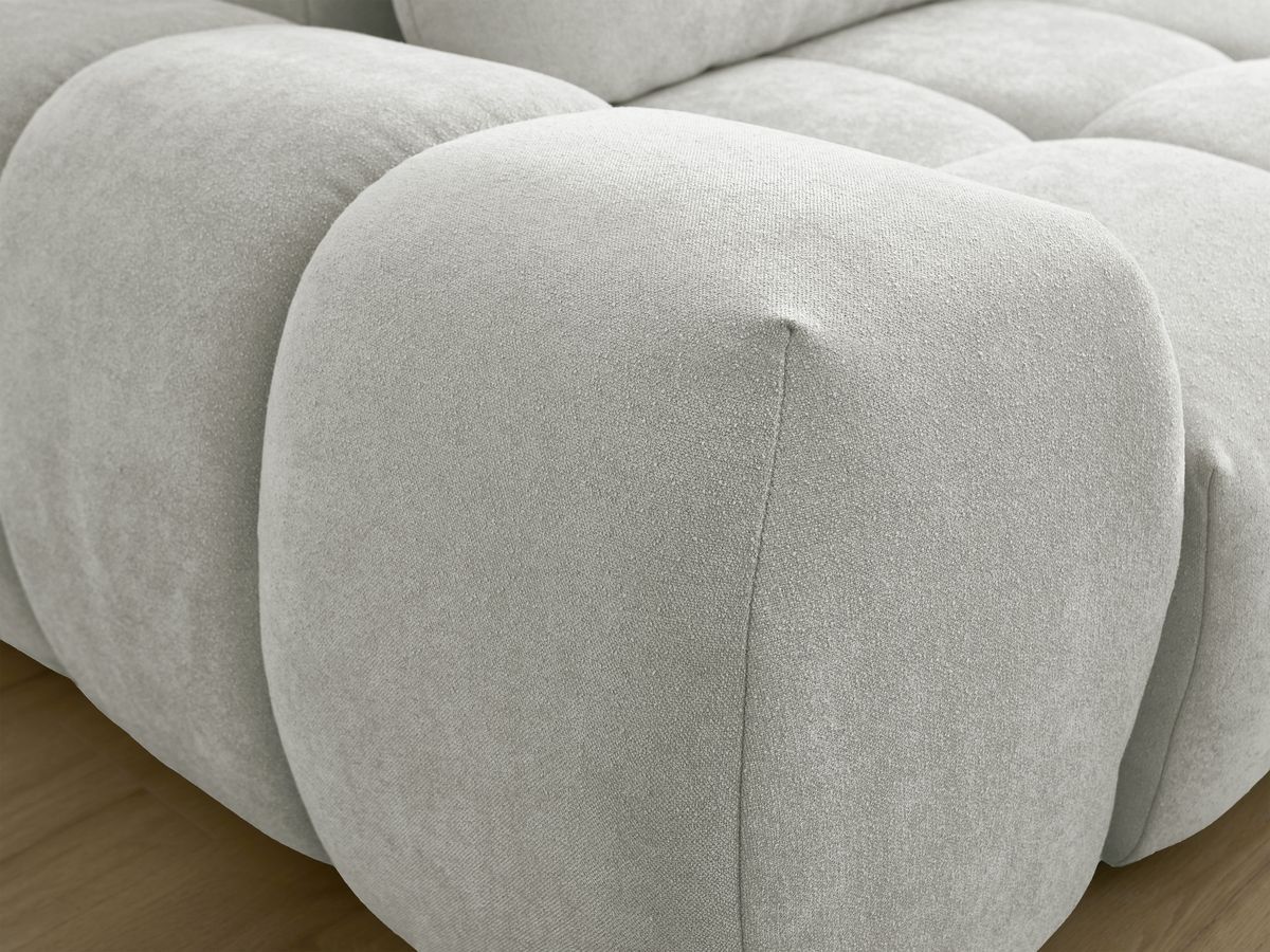 Canapé droit convertible coffre EVEREST tissu texturé - 2 coussins