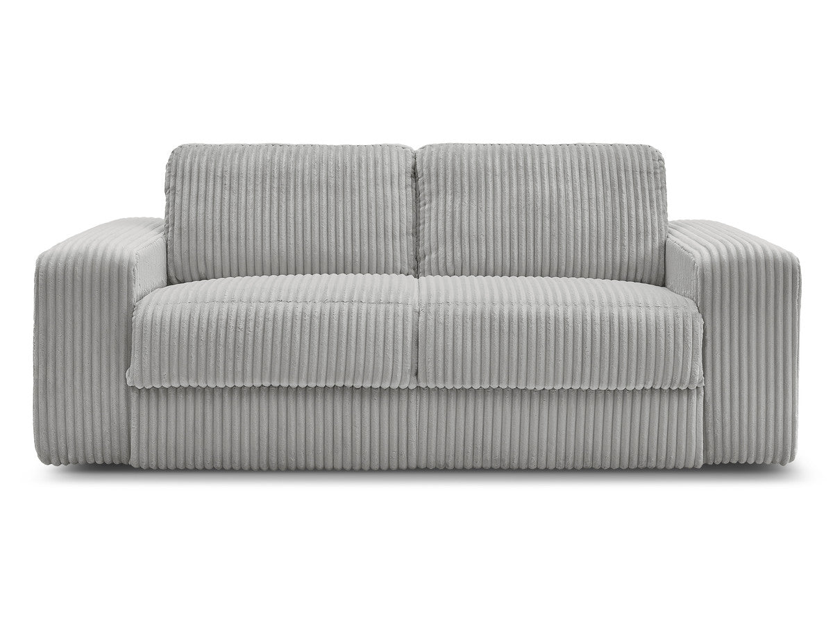 Canapé droit convertible IBIZA ouverture express velours côtelé - 140x196