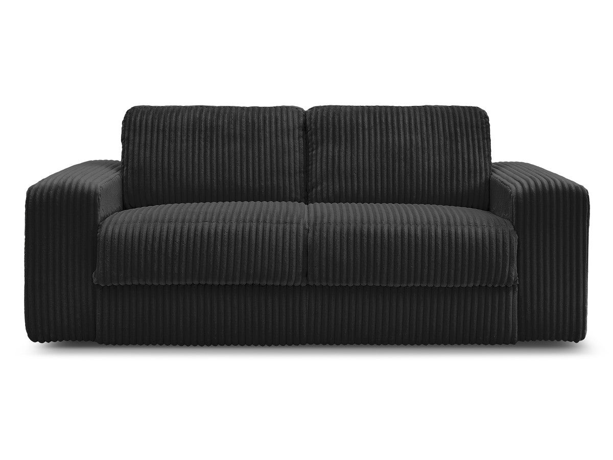 Canapé droit convertible IBIZA ouverture express velours côtelé - 140x196
