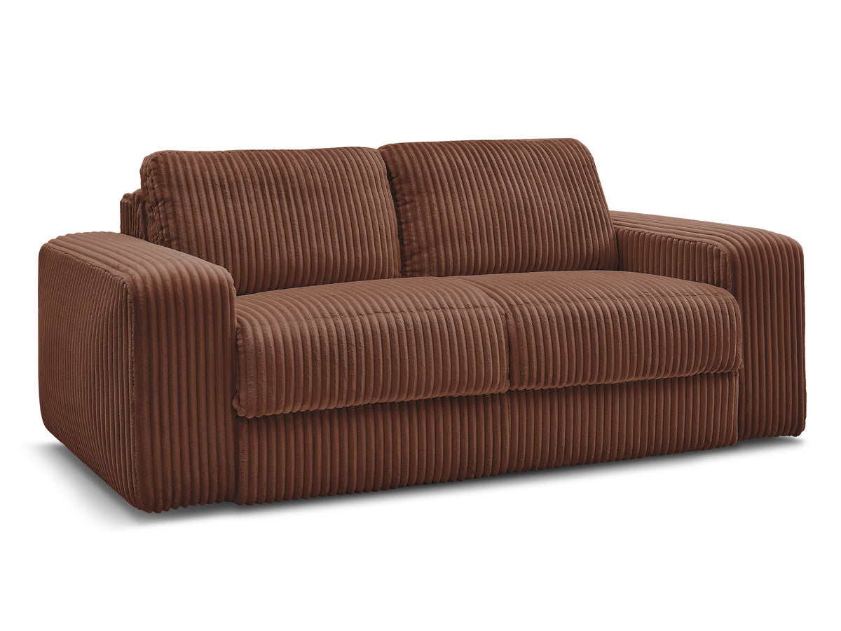 Canapé droit convertible IBIZA ouverture express velours côtelé - 140x196