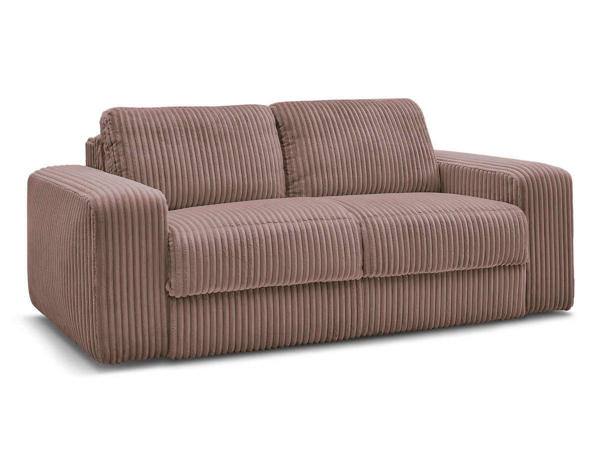 Canapé droit convertible IBIZA ouverture express velours côtelé - 140x196