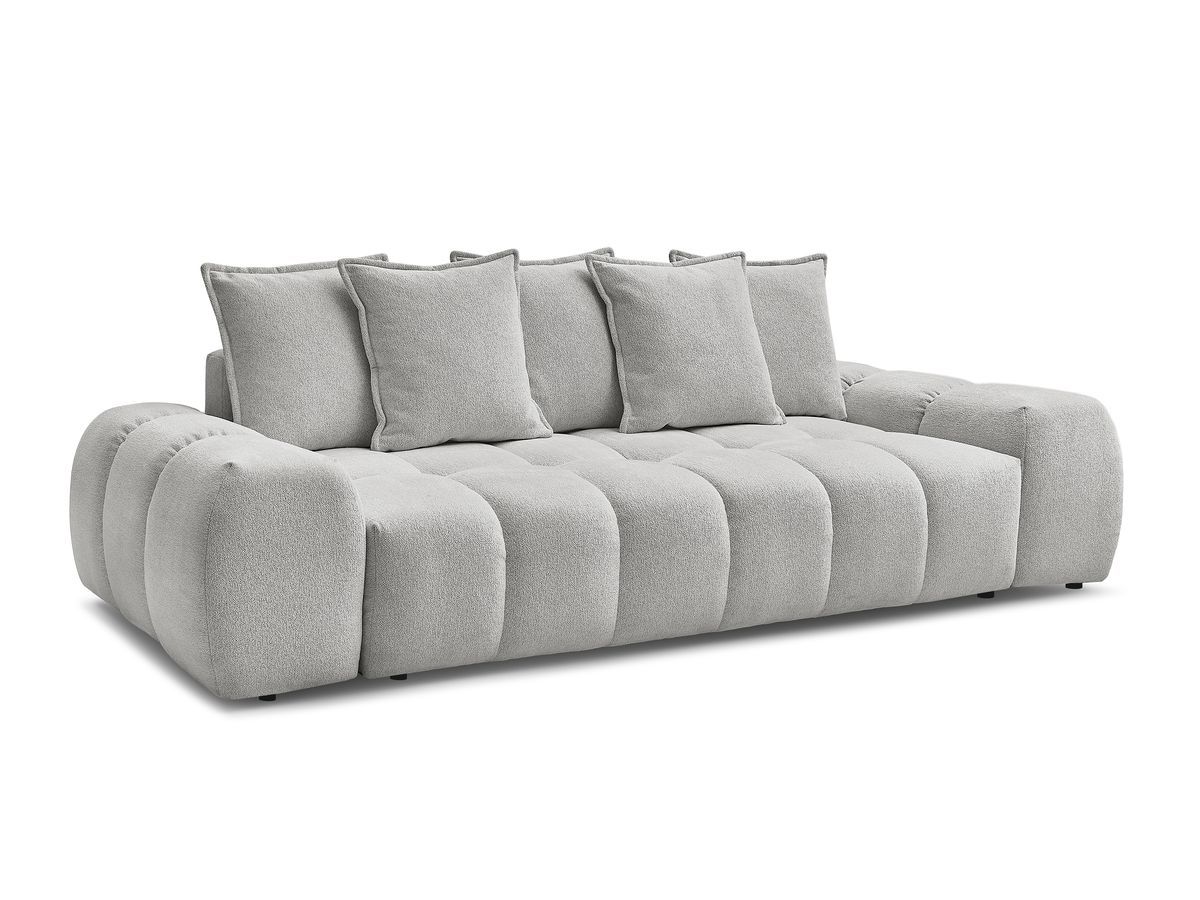 Canapé droit fixe 3 places EVEREST tissu chiné - 5 coussins