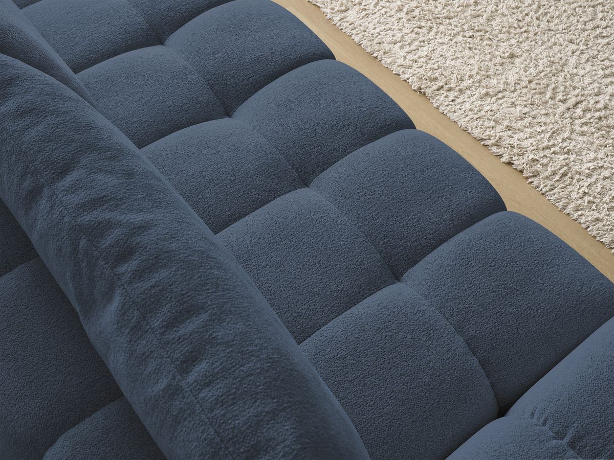 Canapé droit fixe 3 places EVEREST tissu chiné - 2 coussins