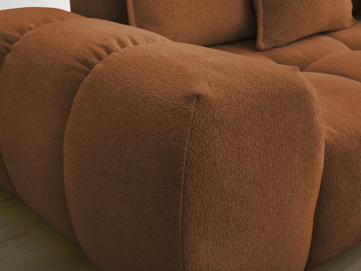 Canapé droit fixe 3 places EVEREST tissu chiné - 5 coussins
