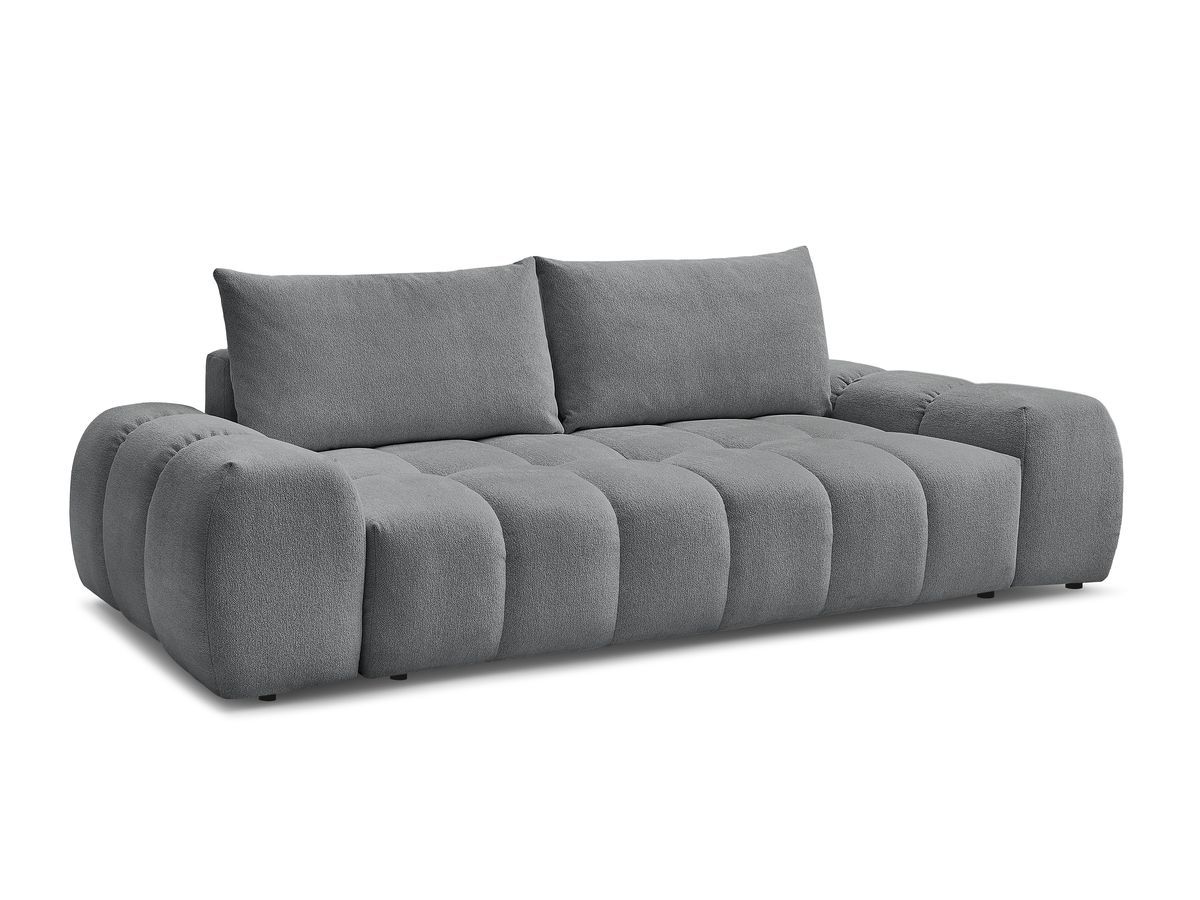 Canapé droit fixe 3 places EVEREST tissu chiné - 2 coussins