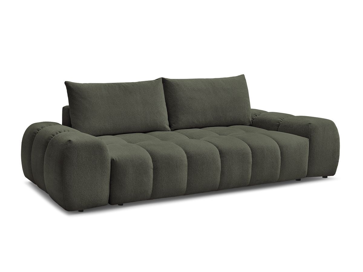 Canapé droit fixe 3 places EVEREST tissu chiné - 2 coussins