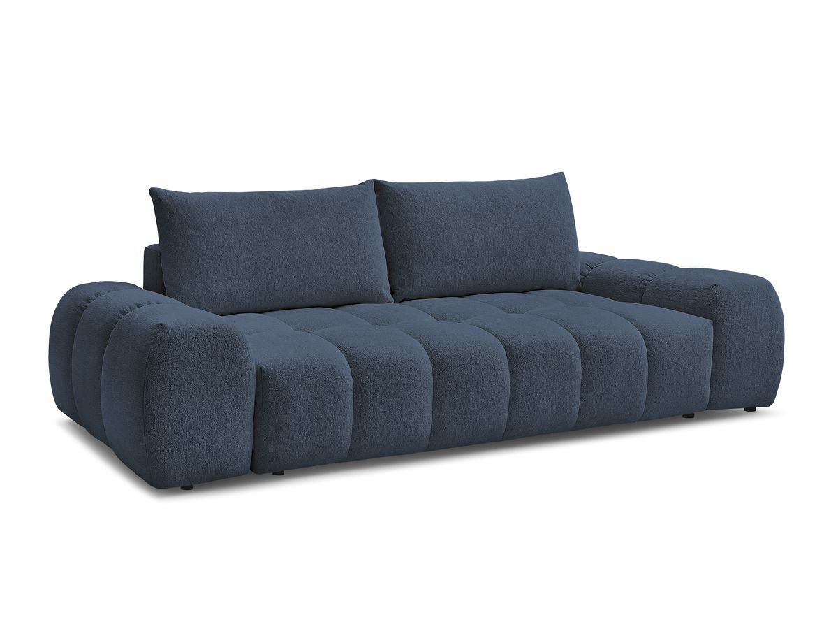 Canapé droit fixe 3 places EVEREST tissu chiné - 2 coussins