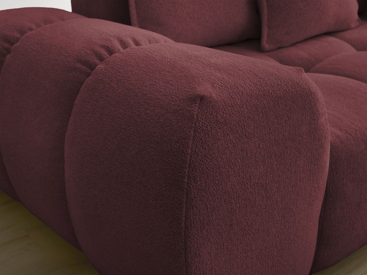 Canapé droit fixe 3 places EVEREST tissu chiné - 5 coussins