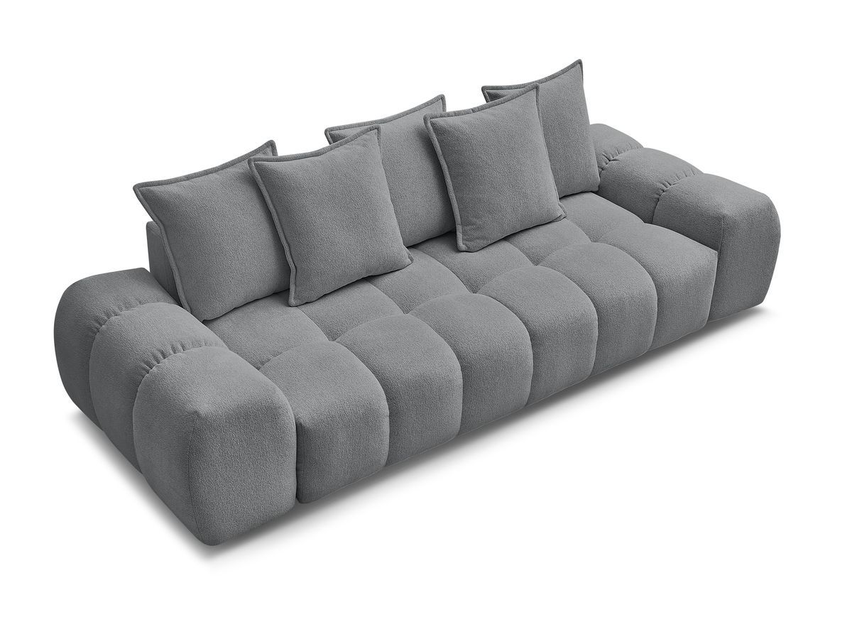 Canapé droit fixe 3 places EVEREST tissu chiné - 5 coussins