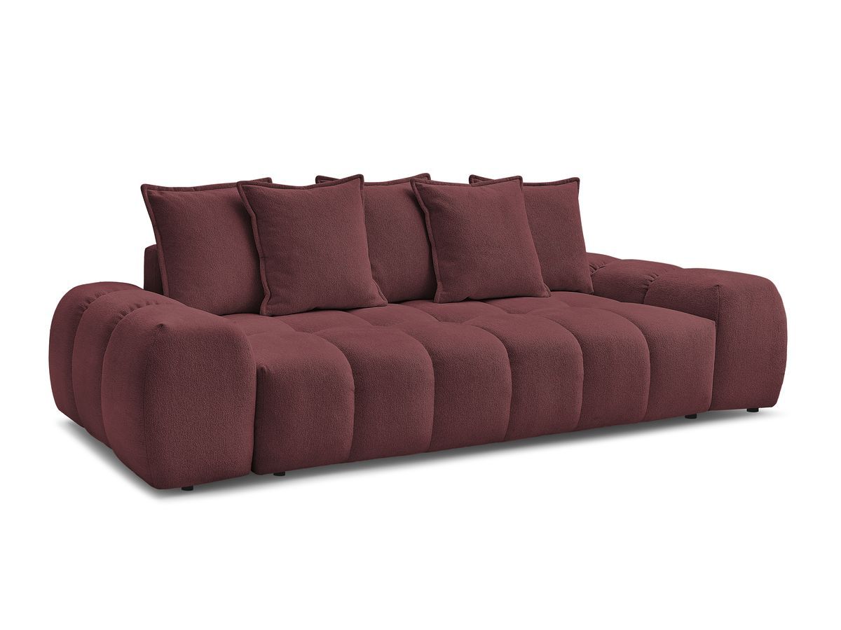 Canapé droit fixe 3 places EVEREST tissu chiné - 5 coussins