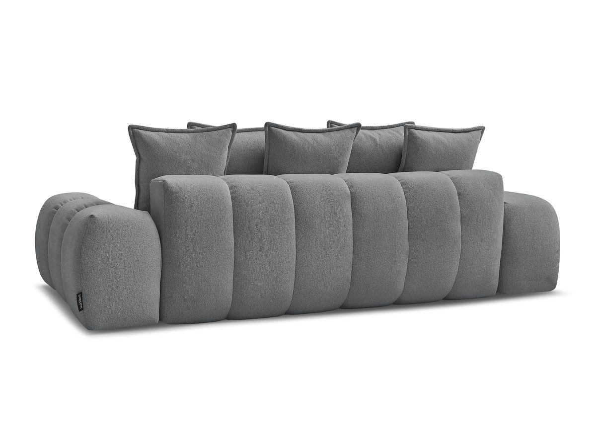 Canapé droit fixe 3 places EVEREST tissu chiné - 5 coussins