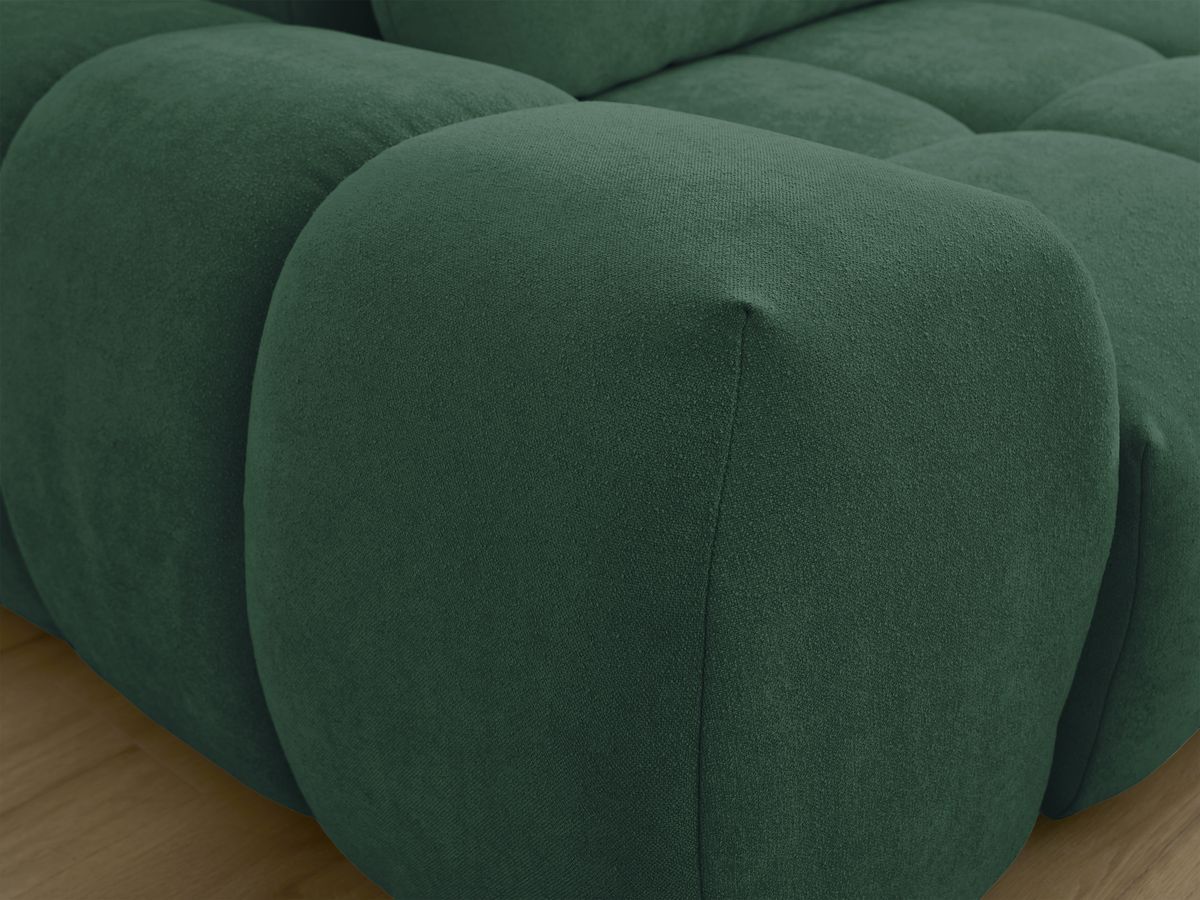 Canapé droit fixe 3 places EVEREST tissu texturé - 2 coussins