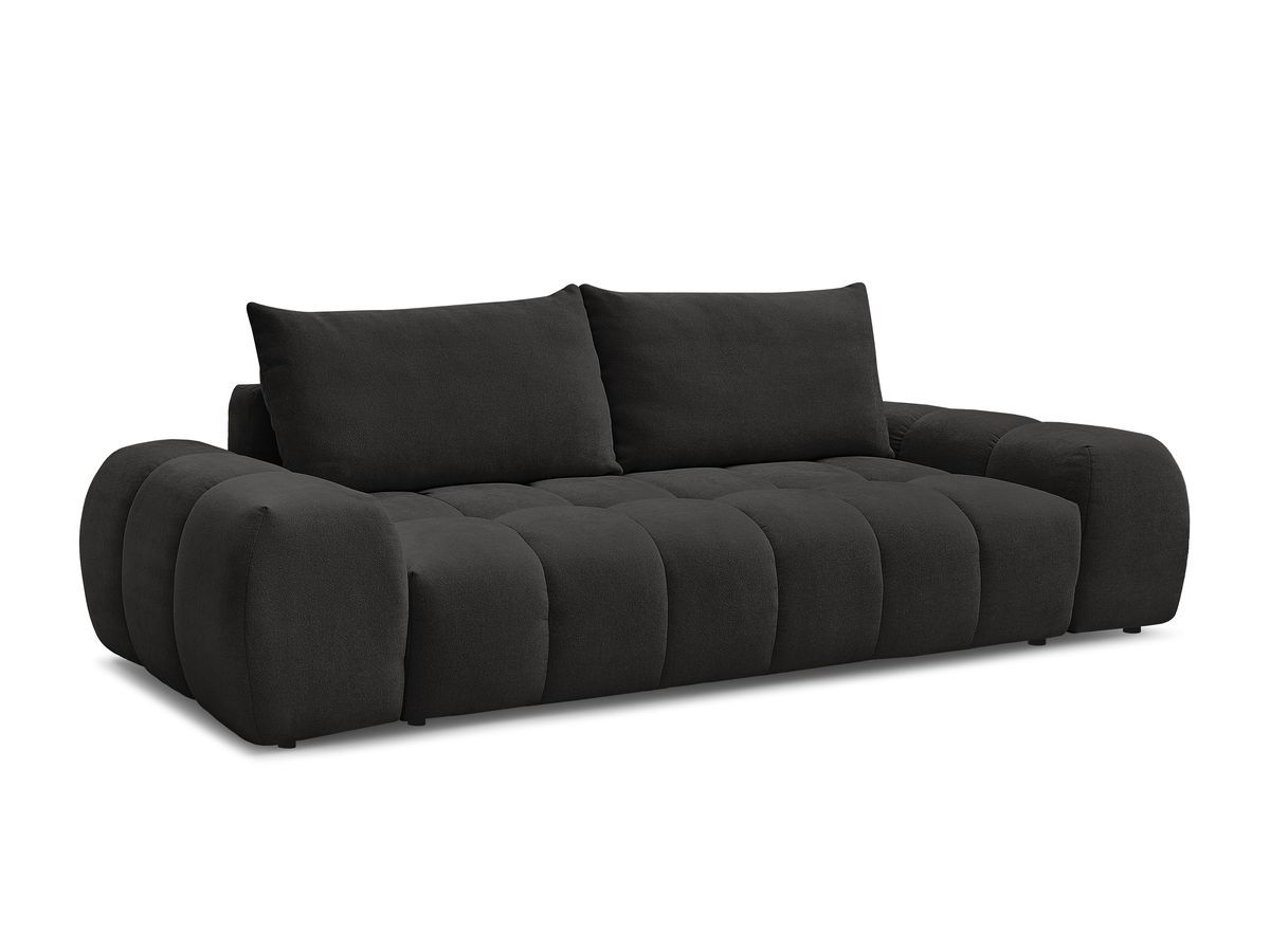 Canapé droit fixe 3 places EVEREST tissu texturé - 2 coussins